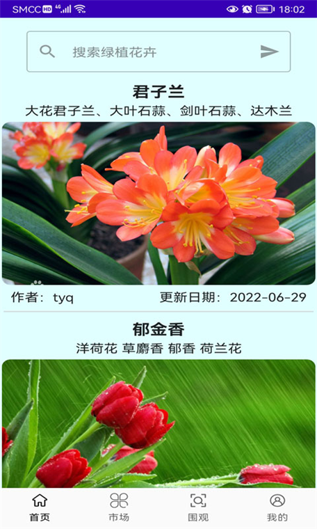 绿植花卉app宣传图